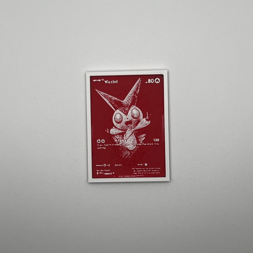 Victini Pokémon Card Scale 3D Printed Art